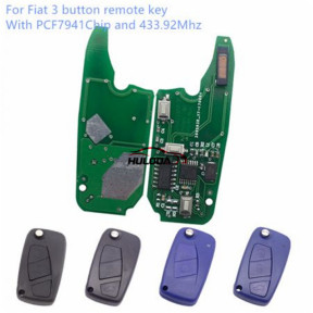 For Fiat 3 button remote key With PCF7941Chip and 433.92Mhz，please choose the key shells