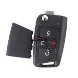 VW golf 7 3+1 button remote key with 315mhz MQB48 chip 5G6 959 752 AC  IC:2694A-FS12A01 FCCID: NBGFS12A01
