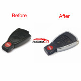 3+1 Buttons Remote Auto Smart Key Case Shell For Mercedes Benz B C E ML S CLK CL GL W211 Chrome Style With Battery Holder