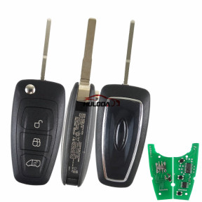 For Ford 3 button remote key with 433.92MHZ FSK model  with 4D63 chip BK2T15K601-AA/AB/AC  A2C53435329