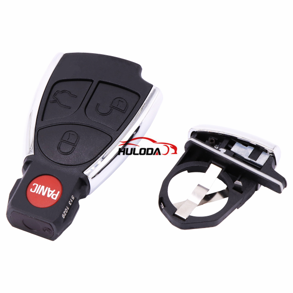 3+1 Buttons Remote Auto Smart Key Case Shell For Mercedes Benz B C E ML S CLK CL GL W211 Chrome Style With Battery Holder