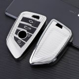 Soft Carbon Fiber TPU Car Key Cover Case Skin Protective Shell Holder for BMW X5 F15 X6 F16 G30 7Series G11 X1 F48 F39 Key