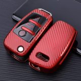 Soft Carbon Fiber TPU Car Key Cover Case Skin Protective Shell Holder for Audi C6 A7 A8 R8 A1 A3 A4 A5 Q7 A6 C5 3 Buttons Key