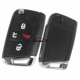 For VW golf 3 button remote key blank with HU162A blade