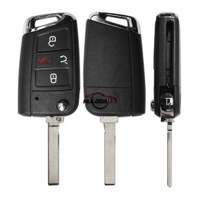 For VW golf 3 button remote key blank with HU162 blade