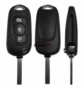 For opel 3 button flip remote key cover with HU100 blade