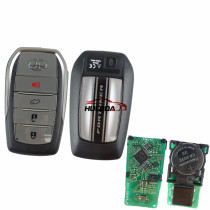 For Toyota Fortuner original 3+1 button remote key with 434mhz with AES 4A chip