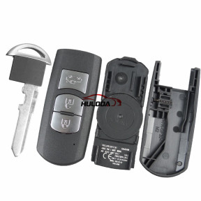 For Mazda 3 button remote key blank with blade without logo( 3parts)