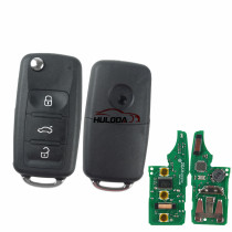 For VW MQB keyless megamos AES48 3 button with 433.92mhz KYDZ