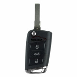 For VW  MQB platform 3 button flip remote key  with ID48 chip-434mhz & HU66 blade, used for T-Cross, Magotan, sagitar ect KYDZ