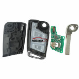 For VW  MQB platform 3 button flip remote key  with ID48 chip-434mhz & HU66 blade, used for T-Cross, Magotan, sagitar ect KYDZ