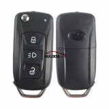 3 button folding car key shell, suitable for India TATA remote control key cover Fob Special for India，Without key blade
