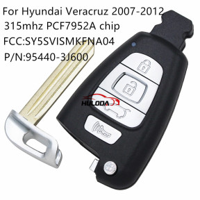 For Hyundai Veracruz keyless go 4 button remote key with 315mhz PCF7952A chip,for Hyundai Veracruz 2007-2012 FCC:SY5SVISMKFNA04 P/N:95440-3J600 