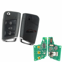 For VW MQB platform 3 button Keyless flip remote key with AES ID48 chip-434mhz & HU66 blade, used for T-Cross, ect KYDZ For VW MQB platform 3 button Keyless flip remote key with AES ID48 chip-434mhz & HU66 blade, used for T-Cross, ect KYDZ