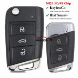 Newest MQB Car Keyless Smart Remote Key 434Mhz 5C  chip for VW Golf 7 MK7 Jetta Polo Passat B8 Magotan Superb Kodiaq Octavia