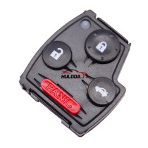 3+1 button remote key shell  For Honda Accord Civic CRV
