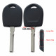 GTL for VW, Skoda transponder key shell CLK PLUG with HU64 blade