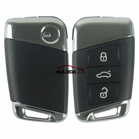 Original For VW 3 Button remote key blank  with HU162 blade