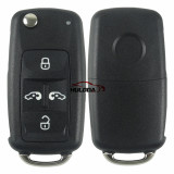 4+1 Button Flip Folding Remote Car Key Shell Case  For VW polo Golf MK6 Tiguan Touareg 202AD Uncut Blade