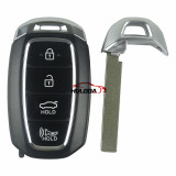 For Hyundai 4 button remote key blank with logo