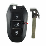 For Citroen 3 button remote key blank with VA2 blade with light button