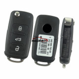 For Original VW 3 button remote key with 433mhz & ID48 glass chip           5KO959753AB