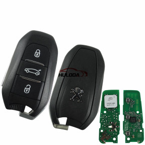 Original For Peugeot 3 button remote key  with 434MHZ  4A chip with truck button