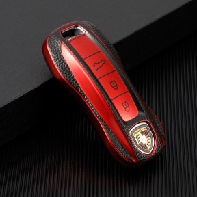 For Porsche TPU Car Key Case Full Cover, used for Taycan, Panamera, Cayenne, Porsche 911