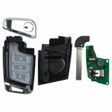 For VW  MQB B8 platform 3 button Keyless  remote key  with AES ID48 chip-434mhz & HU66 blade,