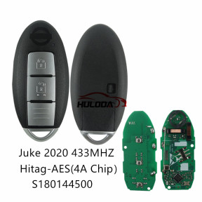 For Nissan 2 button keyless remote key Juke 2020 continental  with 433MHZ   S180144500              