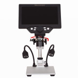 G1200D LCD 7 inch Digital Microscope 1-1200X Magnification Handheld Microscope with Video Recorder ，for Soldering Electronic 500X 1000X Microscopes Continuous Amplification Magnifier，can adjust the angle