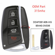 For hyundai 315MHz 8A Chip P / N: FCC ID: DD4F0B1406-HG OEM Parts 4 Button Smart Remote Key Fob for Sportage 2015-2018