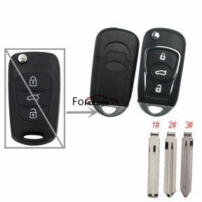 3 Buttons Replacement blank Flip Remote Key Shell  for Hyundai IX35