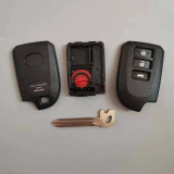 New Toyota 3 button Smart car key Shell With Emergency Key used for Yaris Yarisl Verso Vios