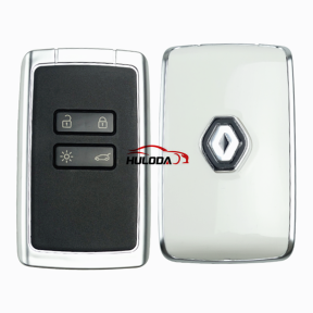 For Renault 4 button remote key case ，White Cover Replacement Car Keyless Entry Smart Remote Key Shell ， used for Renault Megane 4 Koleos Kadjar 