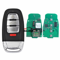For Audi 3+1 button keyless remote key with 434mhz For Audi A6, A8, Q3,Q5,Q7, NPX F7945AC1500 CMK008 05 Tn617381