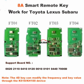 Lonsdor Smart Remote Key Board Can Generate Board NO. 0020 2110 0410 0120 0010 0101 for FT01 FT02 FT03 FT04 FT06 for K518 KH100