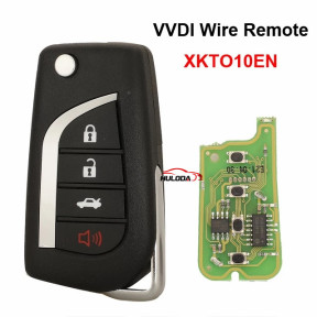 Xhorse  XKTO10EN Wire Universal Remote Key VVDI2 /4 BTN for VVDI Key Tool /VVDI2 English Version for Toyota
