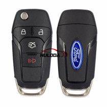 For Ford 3+1 button remote key shell  for Ford Fusion Edge Explorer 2013-2015 with logo