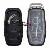 For Ford  4+1 button remote key shell with Hu101 blade For Ford Mustang Edge Explorer Fusion Mondeo Kuka  with  logo