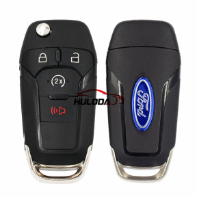 For Ford 3+1 button remote key shell  for Ford Fusion Edge Explorer 2013-2015 with logo