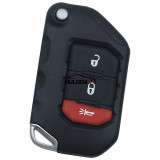 For Jeep 2+1 button folding remote key shell with logo