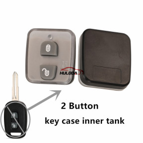 For Chevrolet Captiva 2 button Car remote key case inner tank，Rubber button pad