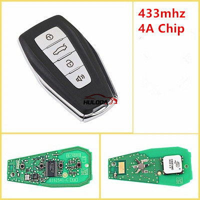 Original for Geely 3 button Keyless Remote Key with 433Mhz Hitag-AES 4A Chip for Geely Okavango Azkarra Atlas Coolray ICON Emgrand X7 X3 S1 GS GL