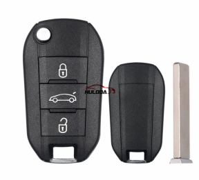 For peugeot  508 3 button flip remote key blank with VA2 307 blade no logo