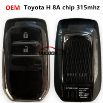 For Toyota Hilux original 2 button remote key with  Toyota H 8A chip 315mhz For Toyota Hilux SRV 4X4 2014-2018 Intelligent key