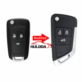 New Modified Flip Folding 3 button Car Key Shell For Chevrolet Cruze For Opel Astra Insignia/Mokka Buick