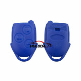 For Ford Transit 3 button remote key blank blue with black key head with logo