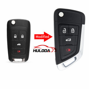 New Modified Flip Folding 3+1 button Car Key Shell For Chevrolet Cruze For Opel Astra Insignia/Mokka Buick