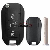For Citroen 3 Button Flip Key For Vauxhall Vivaro 2019+ 434MHz HITAG AES / 4A Chip HU83 Blade Part Number 6 232 270